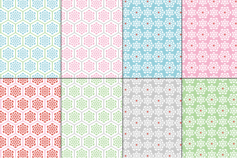 seamless-pastel-snowflake-patterns