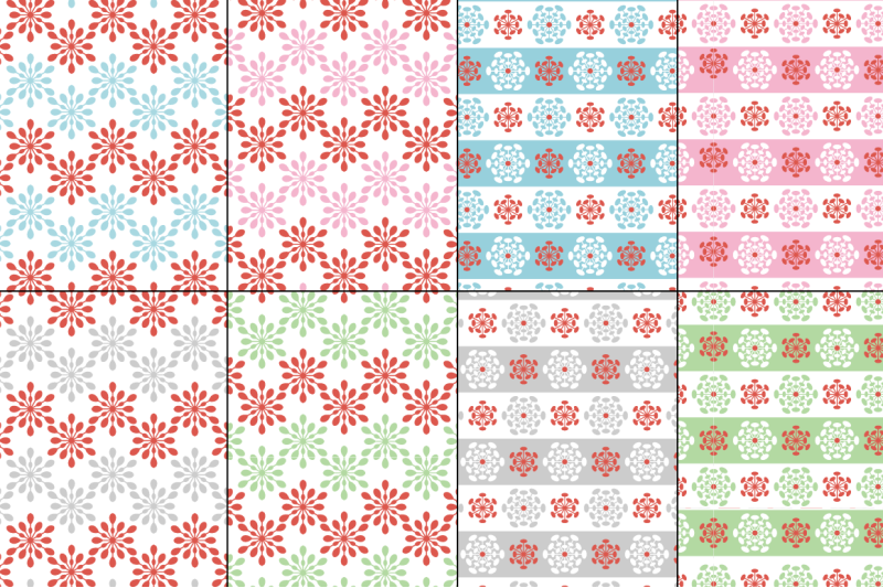 seamless-pastel-snowflake-patterns