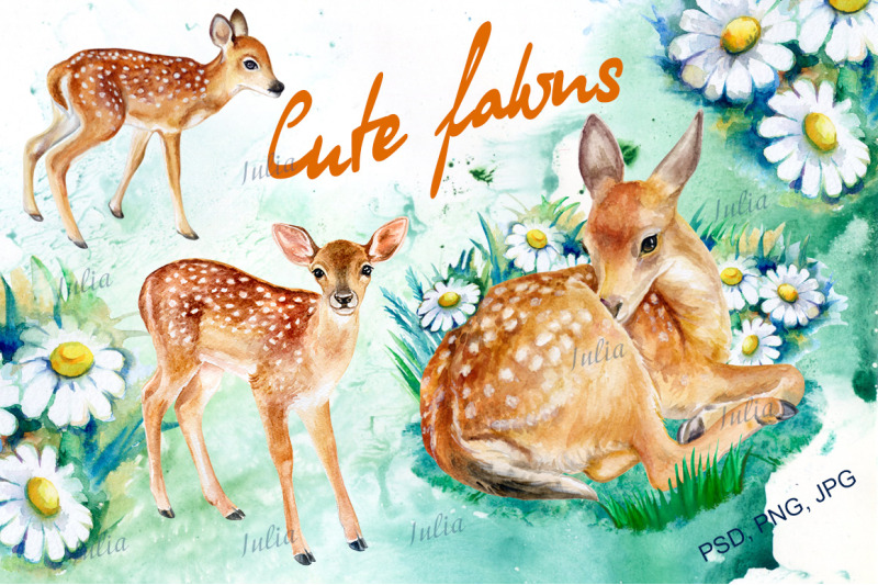 cute-fawns-watercolor