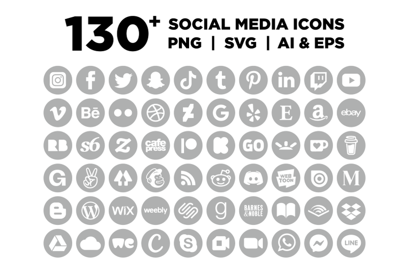 gray-circle-social-media-icons-set