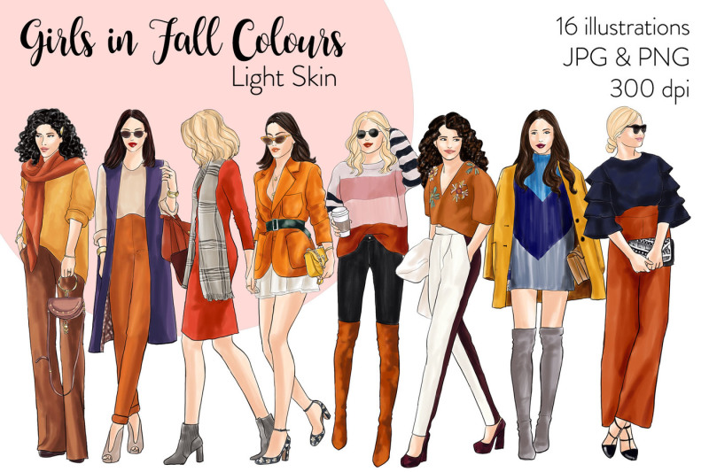 watercolor-fashion-clipart-girls-in-fall-colours-light-skin