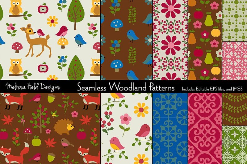 seamless-woodland-patterns