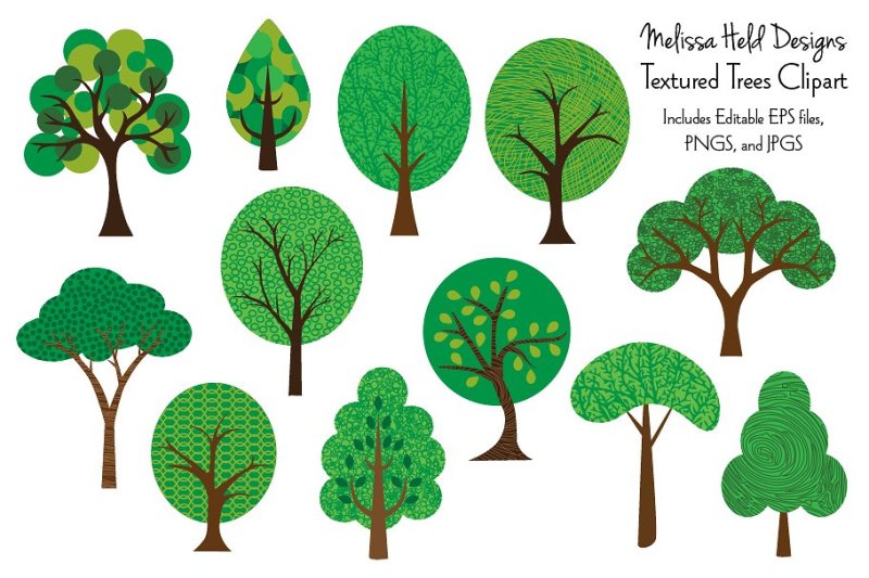 textured-trees-clipart