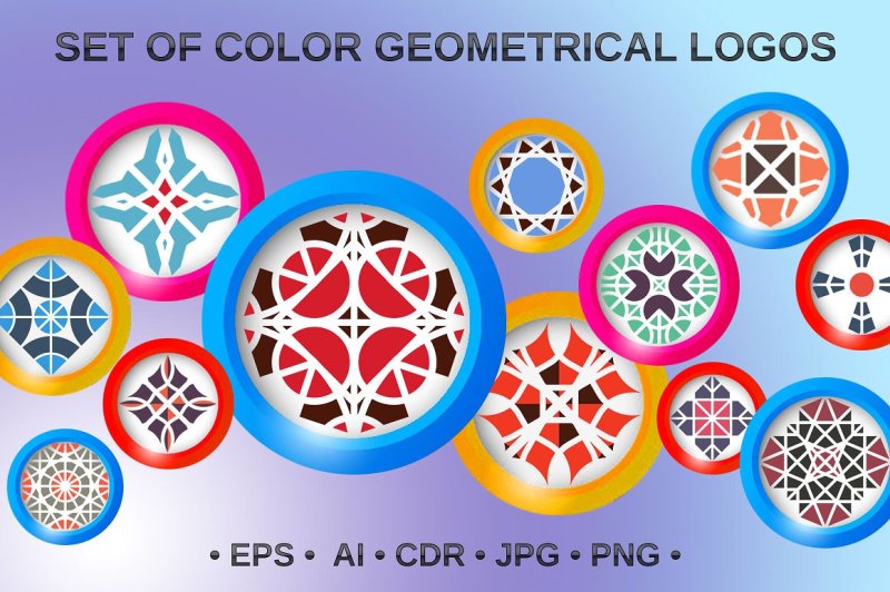 12-color-geometrical-logos