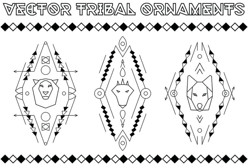3-tribal-animal-ornaments