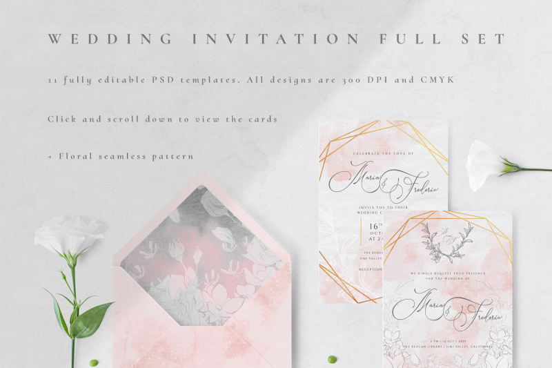 wedding-invitation-full-set-psd