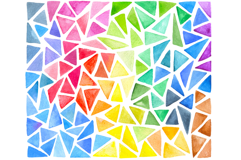 watercolor-triangles-design-kit