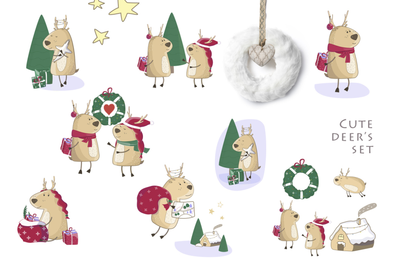 little-christmas-cute-deer-s-set