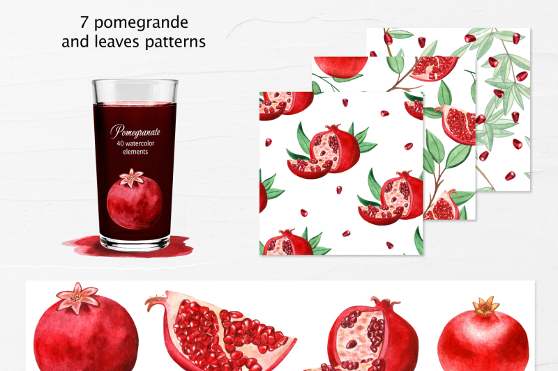 watercolor-pomegranate