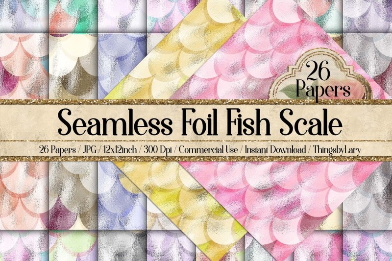 26-seamless-foil-mermaid-dragon-fish-scale-digital-papers