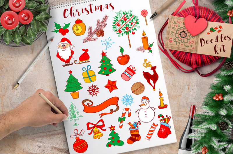 christmas-doodle-design-elements