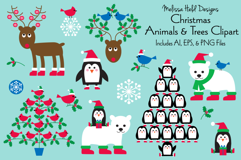 christmas-animals-amp-trees-clipart