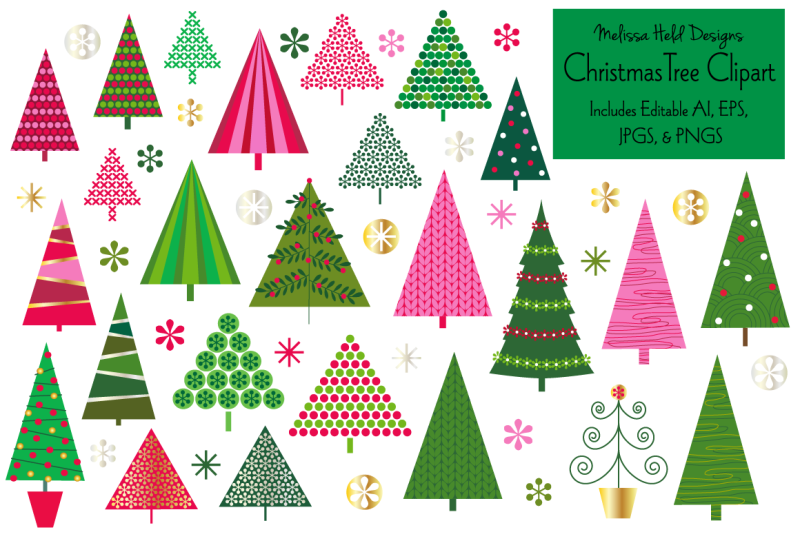 christmas-trees-clipart