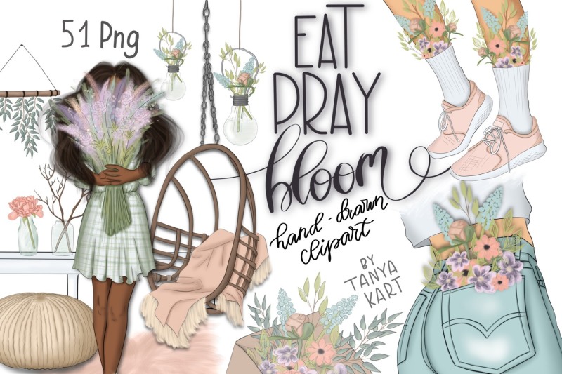 eat-pray-bloom-graphic-design-kit