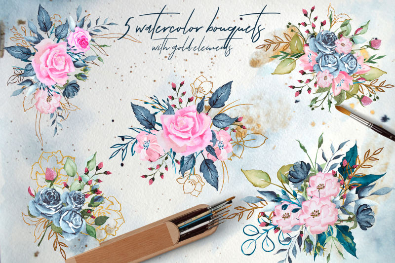 indigo-swan-watercolor-flower-collection