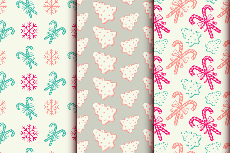 xmas-patterns-collection-and-elements