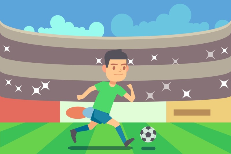 soccer-player-running-with-ball-vector-illustration