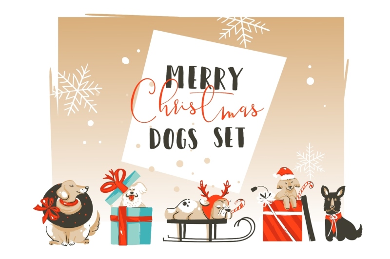 christmas-dogs-set