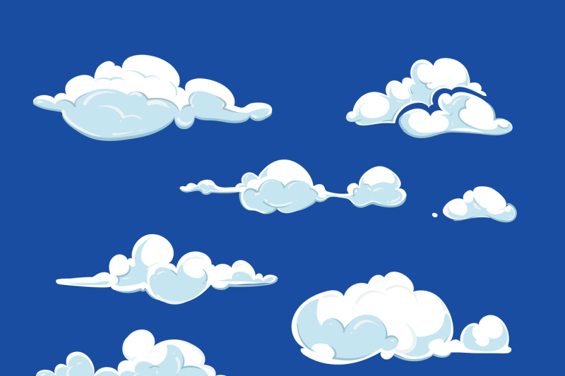 cartoon-vector-clouds-against-blue-sky
