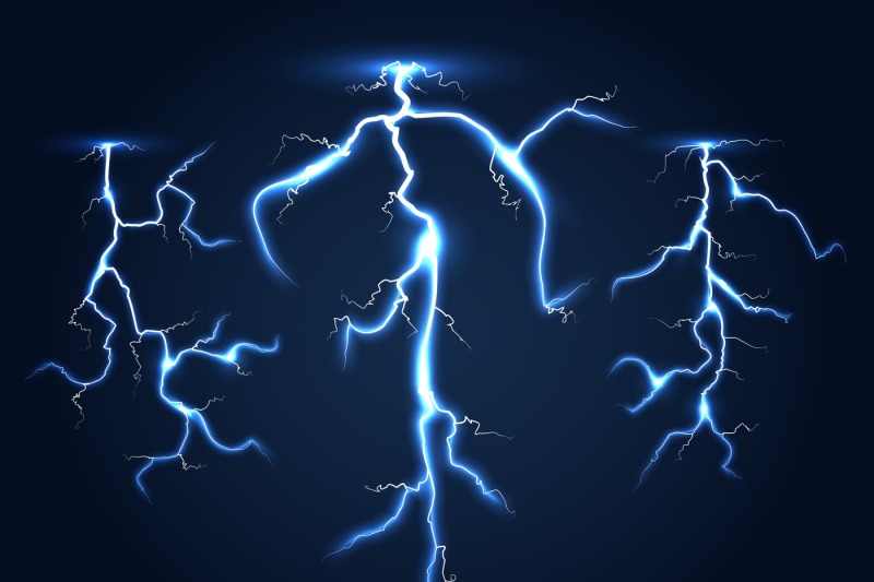 realistic-vector-lightnings-set-dark-night-sky