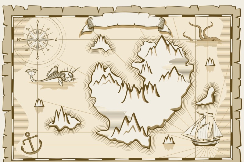 vintage-parchment-vector-brown-map