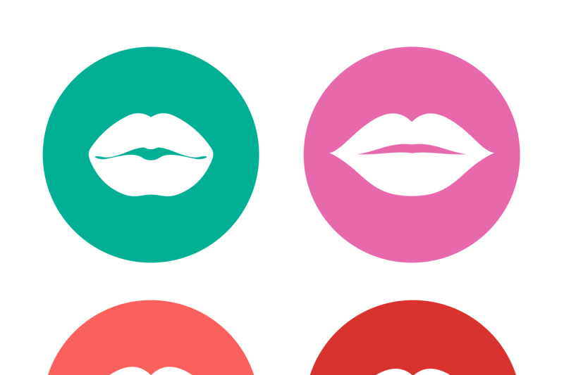 woman-lips-vector-icons-set