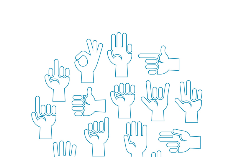 hands-gestures-vector-icons-set-in-a-circle