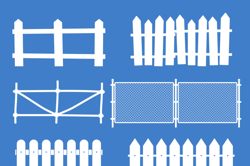rural-wooden-fences-pickets-vector-silhouettes