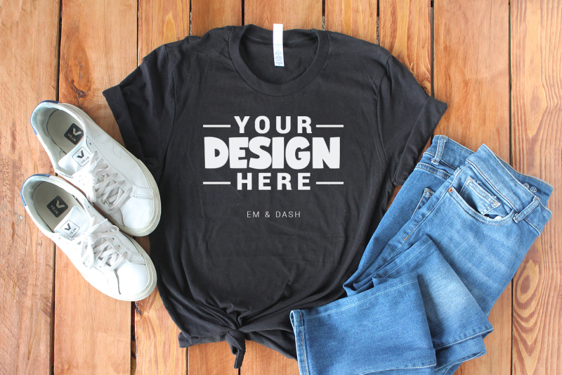 Free Black Heather Bella Canvas 3001 Mockup (PSD Mockups)