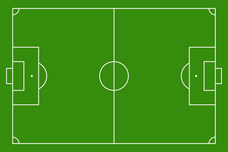 football-soccer-green-field-vector-background