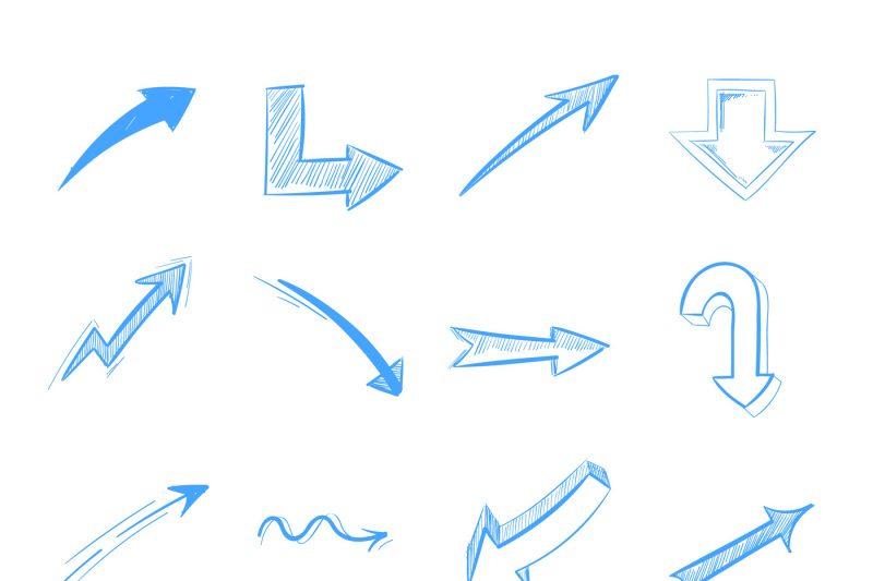 pen-drawing-arrows-vector-set-isolated-on-white