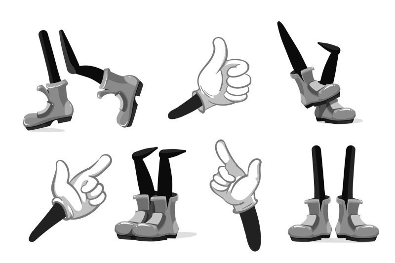 cartoon-hands-and-legs-vector-collection