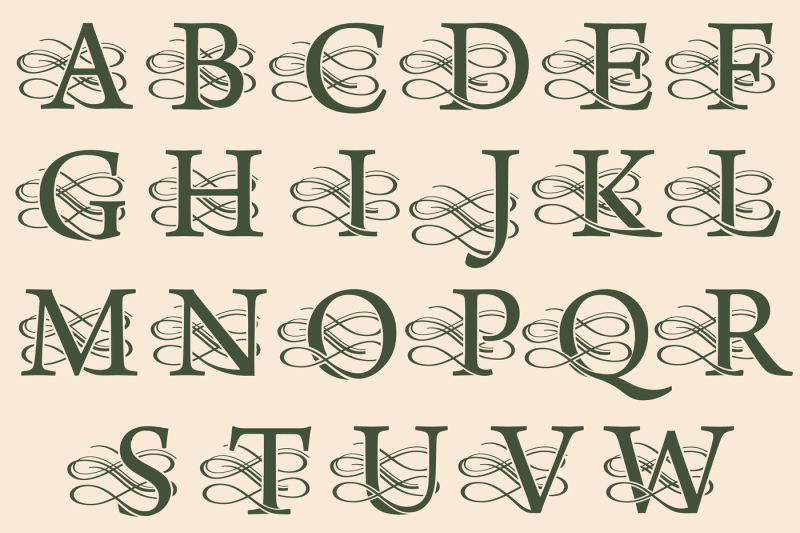 vintage-filigree-decorative-monograms-with-capital-letters-in-renaissa