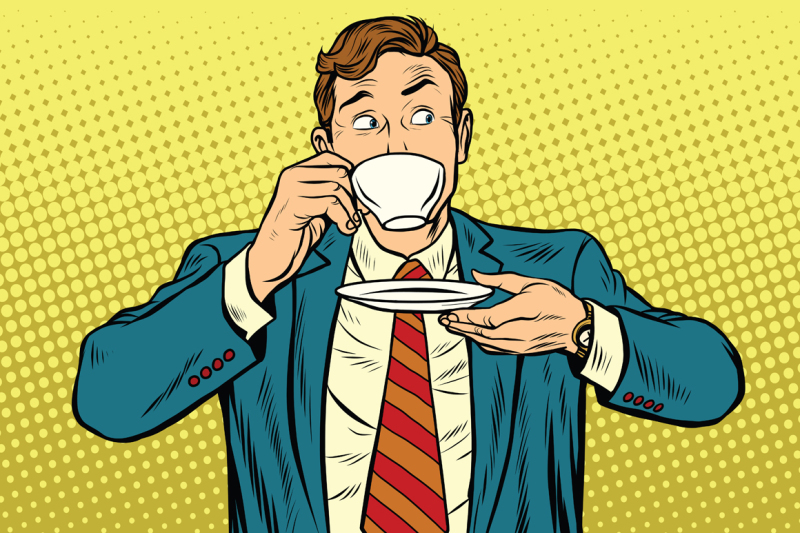 businessman-drinking-cup-of-coffee-looking-sideways