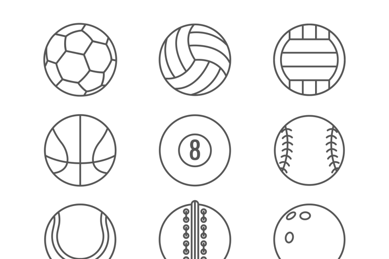 sports-balls-vector-thin-line-icons-basketball-soccer-tennis-footb