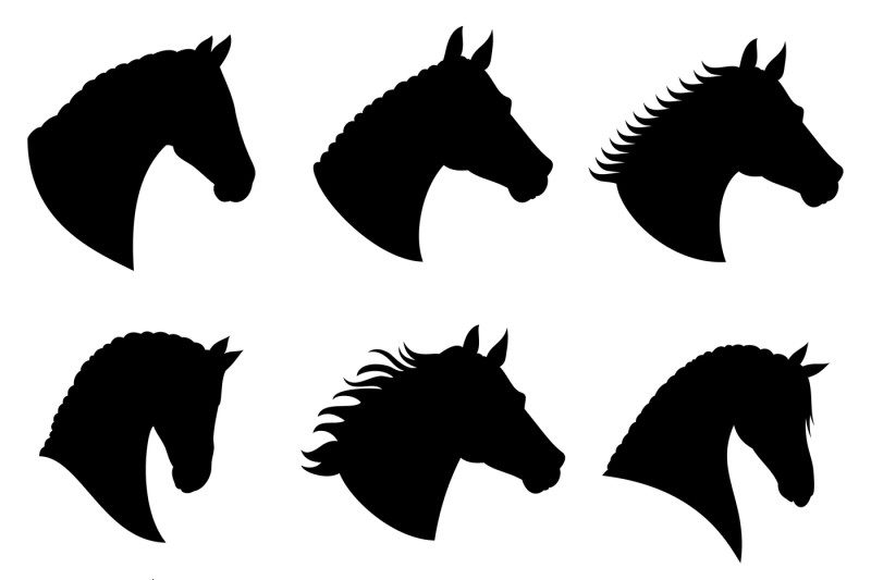horse-head-vector-silhouettes