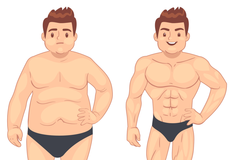cartoon-muscular-and-fat-man-guy-before-and-after-sports-weight-loss.