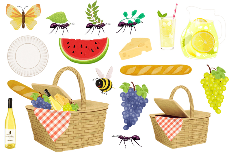 summer-picnic-clip-art-set