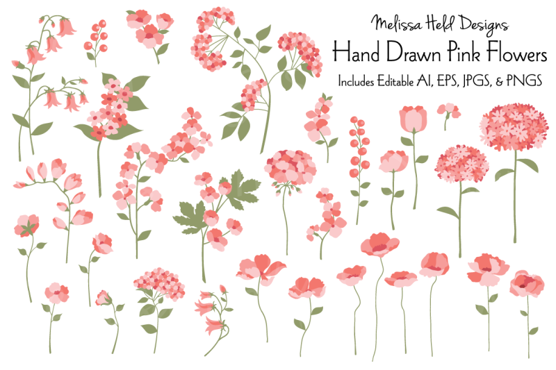 hand-drawn-pink-flowers