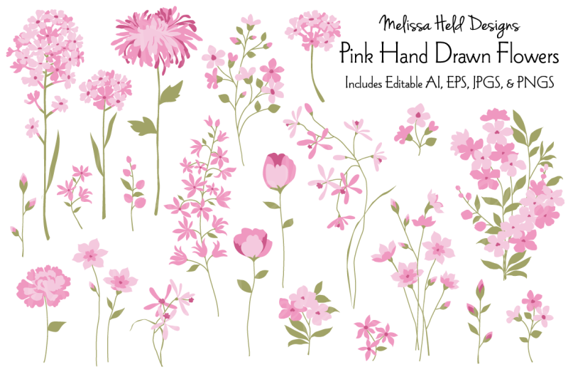 pink-hand-drawn-flowers