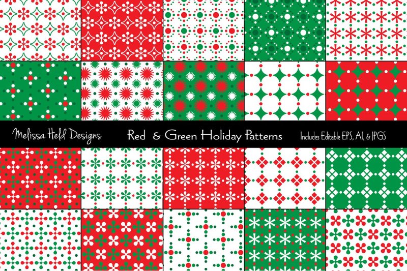 small-red-and-green-holiday-patterns