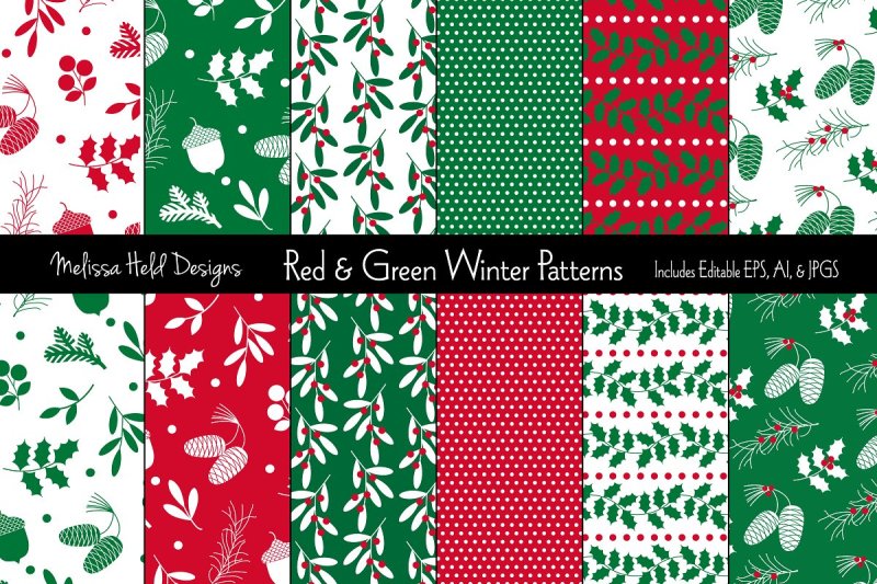 red-and-green-holiday-patterns