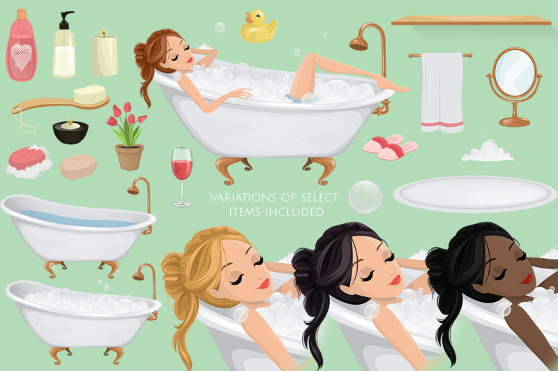 bubble-bath-illustrations