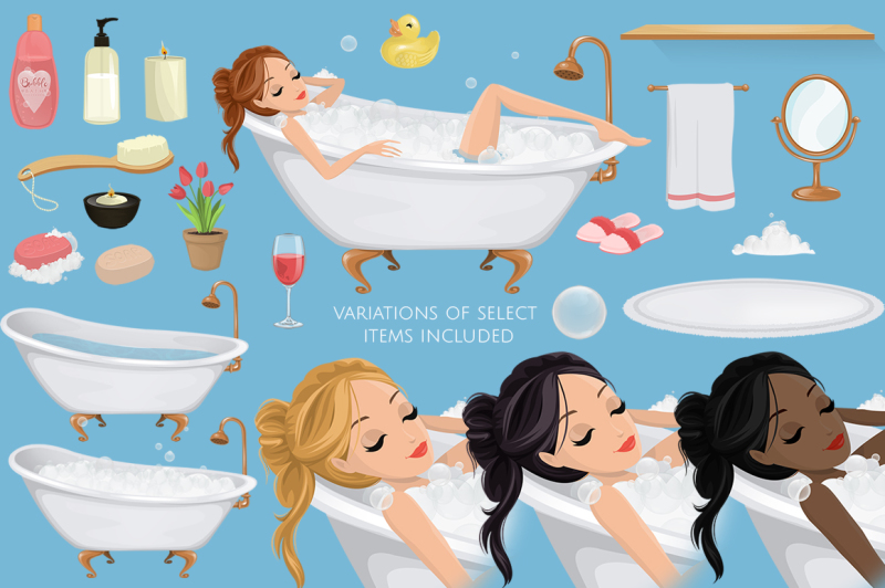 bubble-bath-illustrations