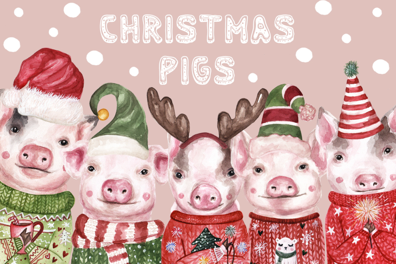 christmas-watercolor-pigs-2019