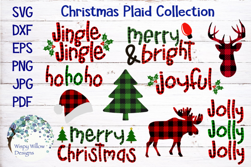 Download Christmas Plaid Bundle SVG By Wispy Willow Designs ...