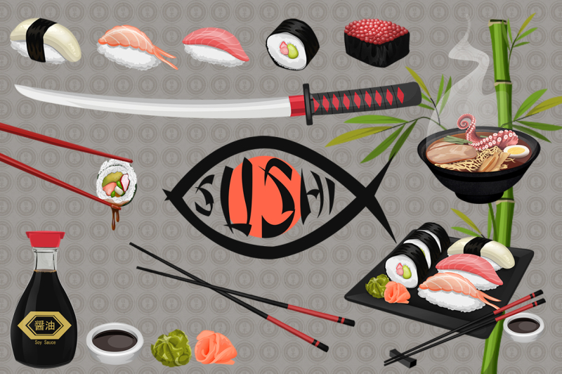 japanese-sushi-illustrated-graphics
