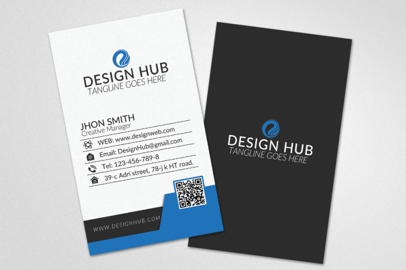 vertical-business-card-template