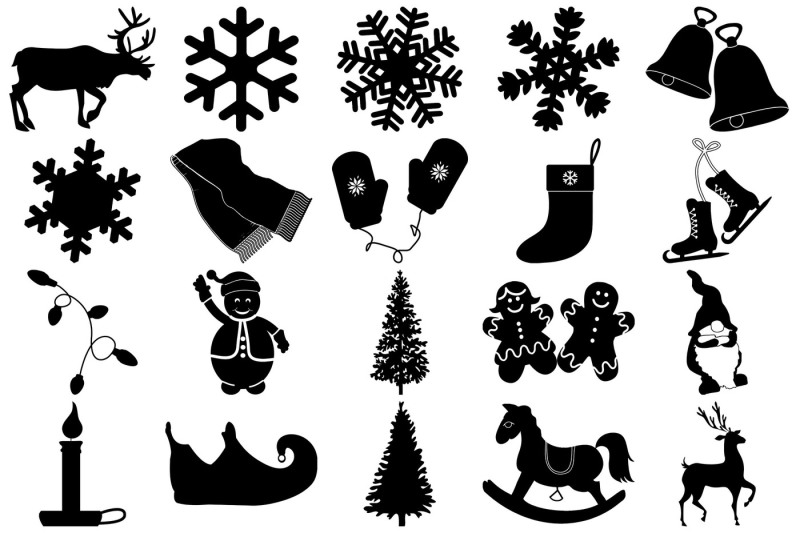 Christmas Silhouettes AI EPS PNG By Me and Ameliè | TheHungryJPEG