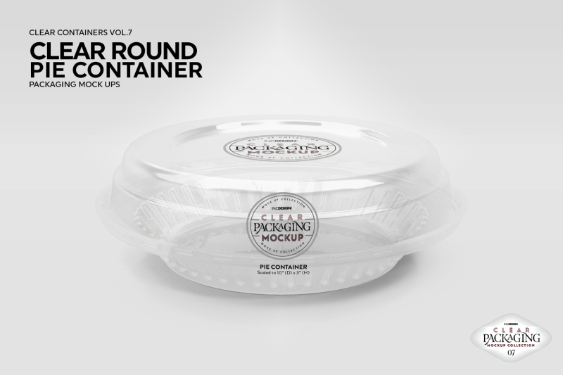 Download Clear Pie Container Packaging Mockup By INC Design Studio | TheHungryJPEG.com